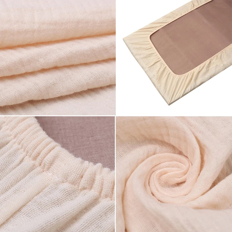 drap housse berceau coton rose bleu marine rayures horizontales simple doux maternité