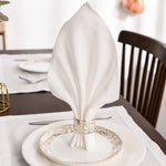serviettes table lin naturel beige clair classique maison restaurant mariage festive