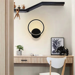 applique murale contemporaine minimaliste noir blanc élégante fixée mur lumière led flux lumineuxmodifiable
