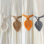 rideaux boho chic macramé franges blanc accessoires fenêtre deco chambre salon echangement fixations