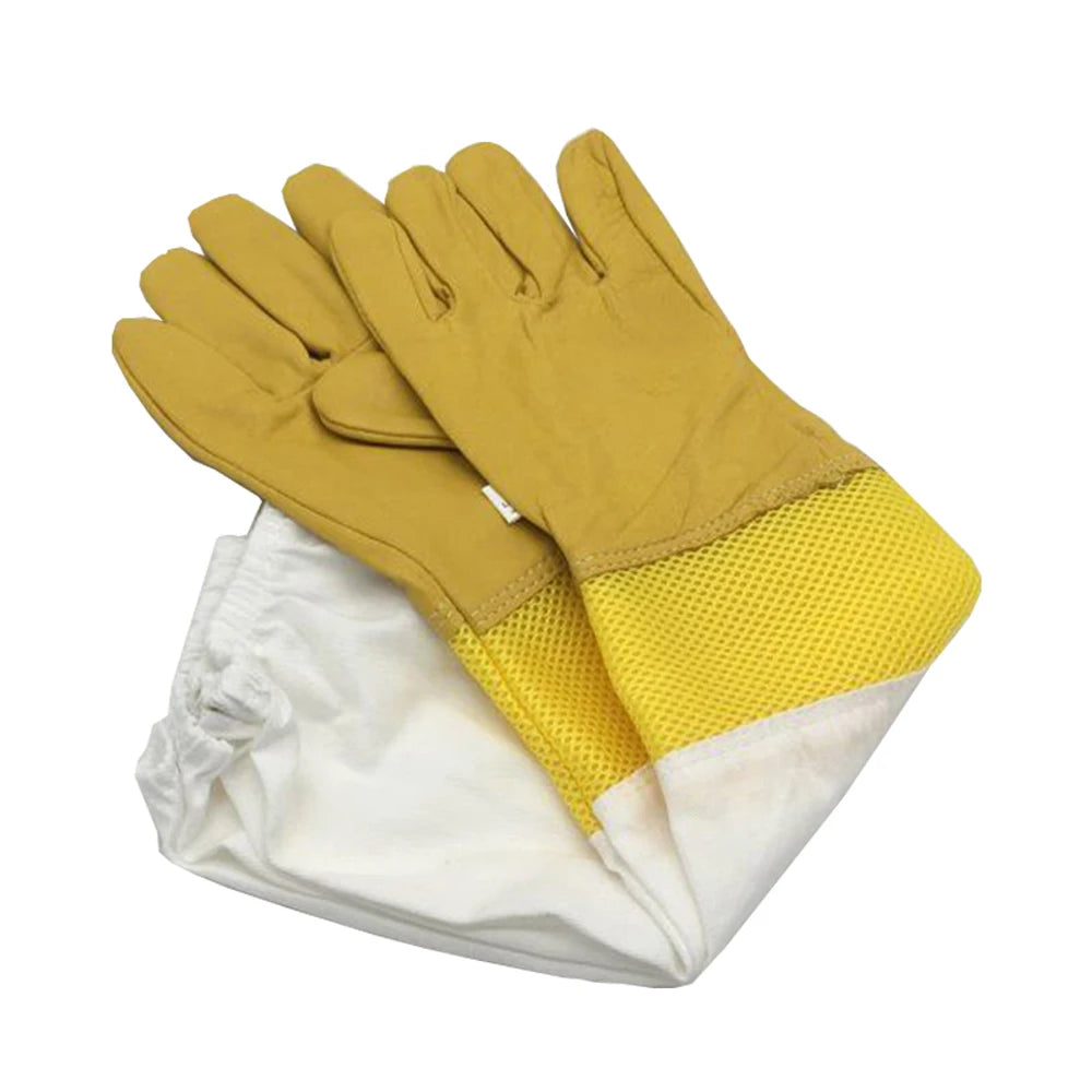 gants apiculture protection anti abeilles peau mouton maille blanc taille xxl xxxl