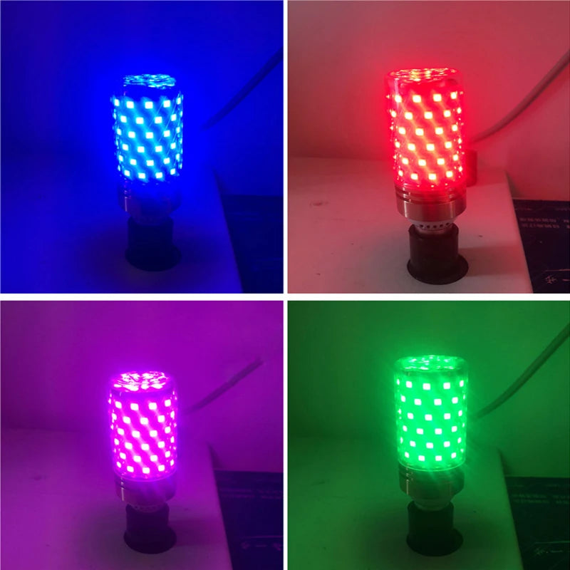 ampoule led maïs décorative transparente couleurs bleu rouge violet vert salon moderne intérieur
