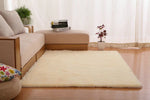 tapis moderne doux uni beige clair rose pâle bleu clair bordure fleurs noires 160cm