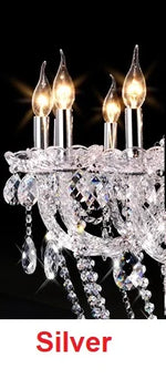 lustre or transparent cristal strass classique led éclairage semi encastré art déco