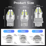 ampoule led 12v blanc rouge moderne 7w 1300 lumens t20 t25 7443 7440 3157