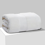 serviette bain coton rapide bleu marine rayures moderne grande taille lavable