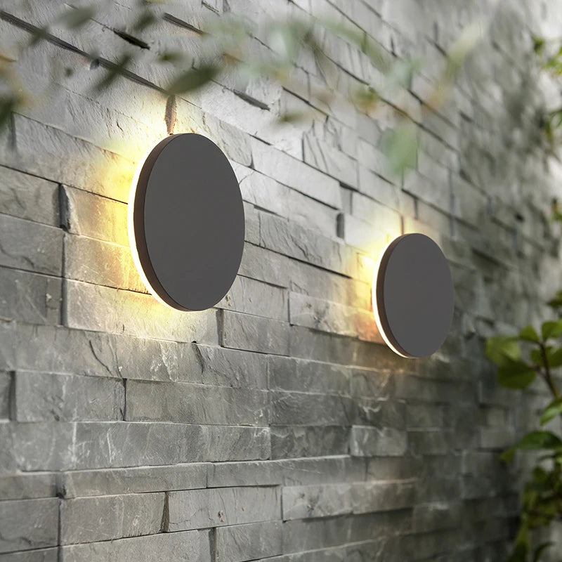 éclairage led moderne applique murale imperméable adhésive noire extérieure 150mm ip65