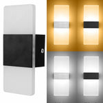 applique murale moderne blanc noir rectangulaire ovale adhésive éclairage chambre salon étude entrée led