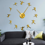 Horloge murale acrylique handball design noir