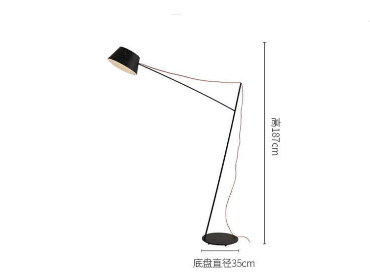 lampe sol moderne noir rouge led éclairage intérieur minimaliste vintageTouchable Interrupteur Marche Arrêt