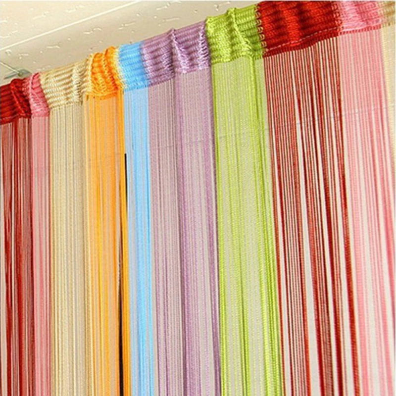rideaux multicolores franges verticales bohèmes modernes porte salon 100cmx200cm polyester translucides
