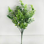 plantes artificielles feuilles eucalyptus vert branches murales décoration mariage anniversaireextérieur moderne