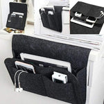 sac rangement gris moderne poche tablette smartphone écouteurs fruits pliable respectueux environnement multifonctionnel salon