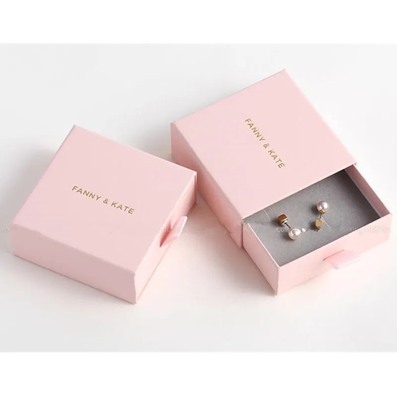 Boîte à bijoux personnalisée en carton chic - vue de côté