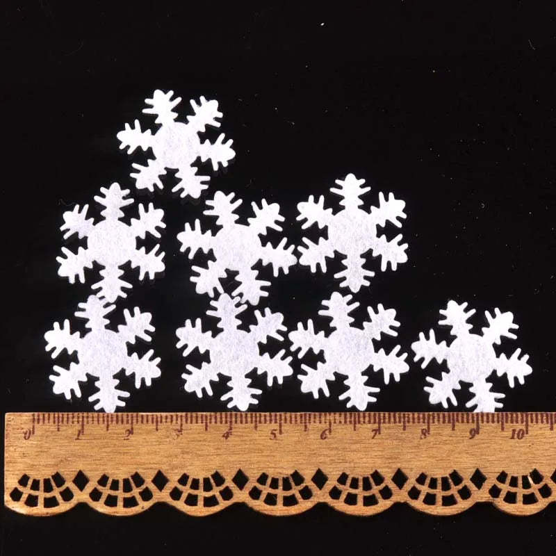feutre flocons neige blanc non tissé scrapbooking décoration artisanat bricolage fêtes noël appliques 10