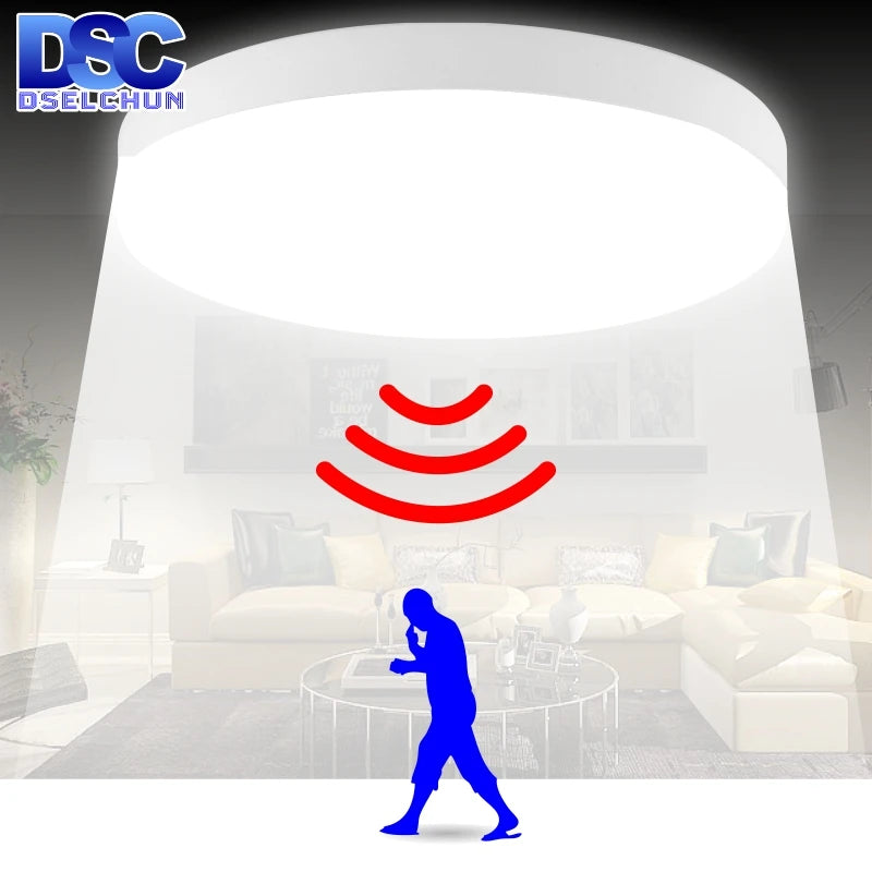 plafonnier led blanc moderne surface motion sensor 220v 12w 24w