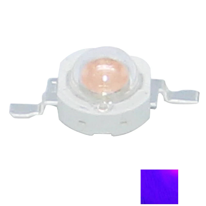 diodes led blanc hautes puissances 1w 3w plat aluminium rondes modernes lumière éclairage violette