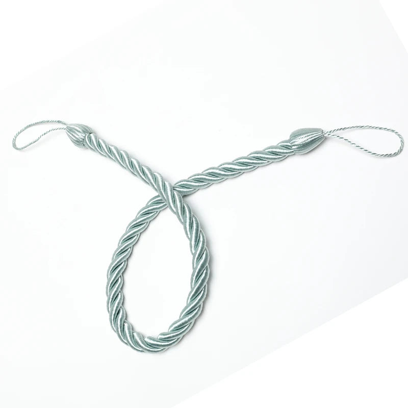 corde rideaux torsadée moderne beige blanc doré 70cm 55g polyester
