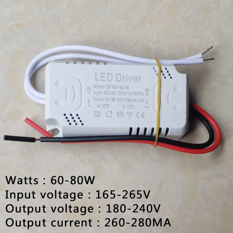 driver led blanc moderne 260 300ma 165 265v ac input 120 240v dc output