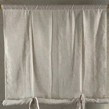 rideau rouleau beige clair coton lin opacité classique fenêtre salon maison