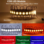 modules led cob 12v blanc jaune rouge vert bleu adhésif circulaire moderne éclairage publicitaire