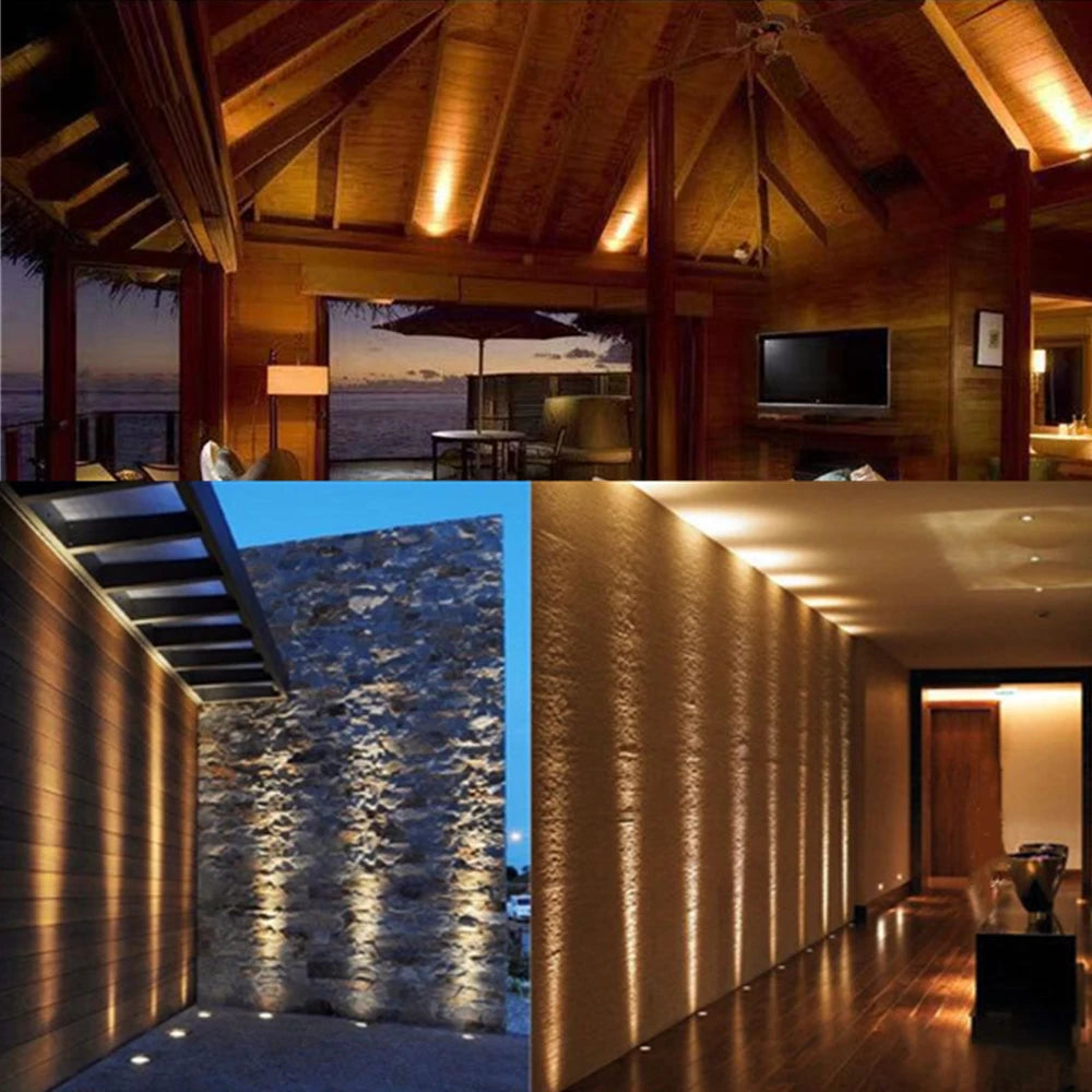 Spotlight LED sous sol argenté moderne IP67 12V 1W 6000K 4000K 3000K