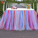 rubans tulle multicolore bleu rose gris vert orange rouge jaune mariage anniversaire décoration festive