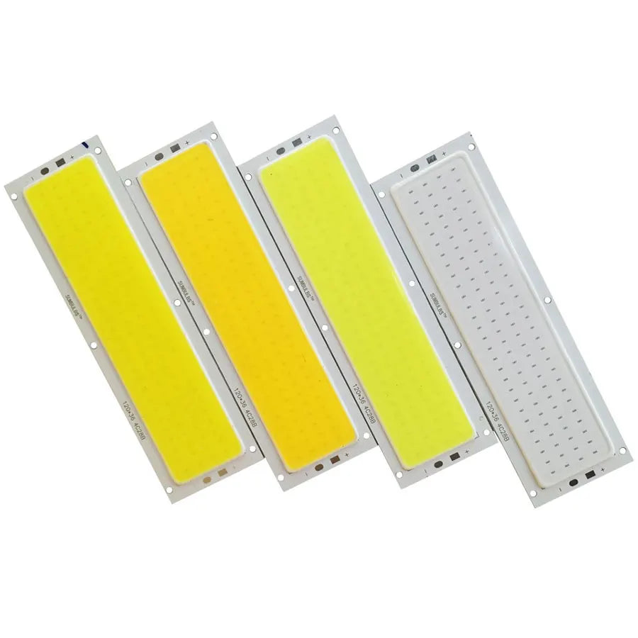 plaque led moderne 120x36mm blanc jaune grille led 12v