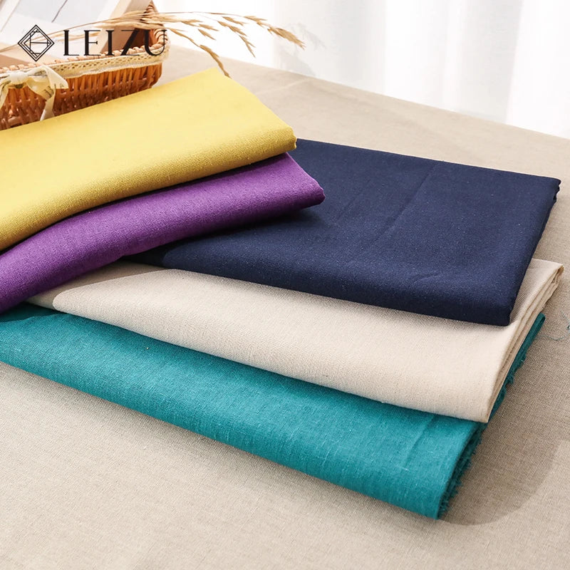 tissu coton résistant 130cm largeur jaune violet bleu blanc gris moderne minimaliste/plain