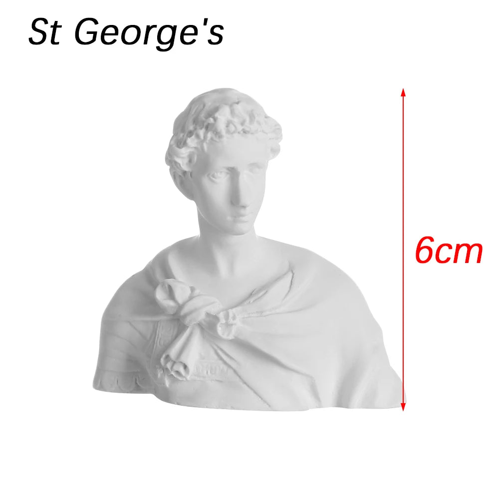 buste sculpté résine blanc détails granuleux classique réaliste décoration intérieureportrait miniature