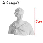 buste sculpté résine blanc détails granuleux classique réaliste décoration intérieureportrait miniature