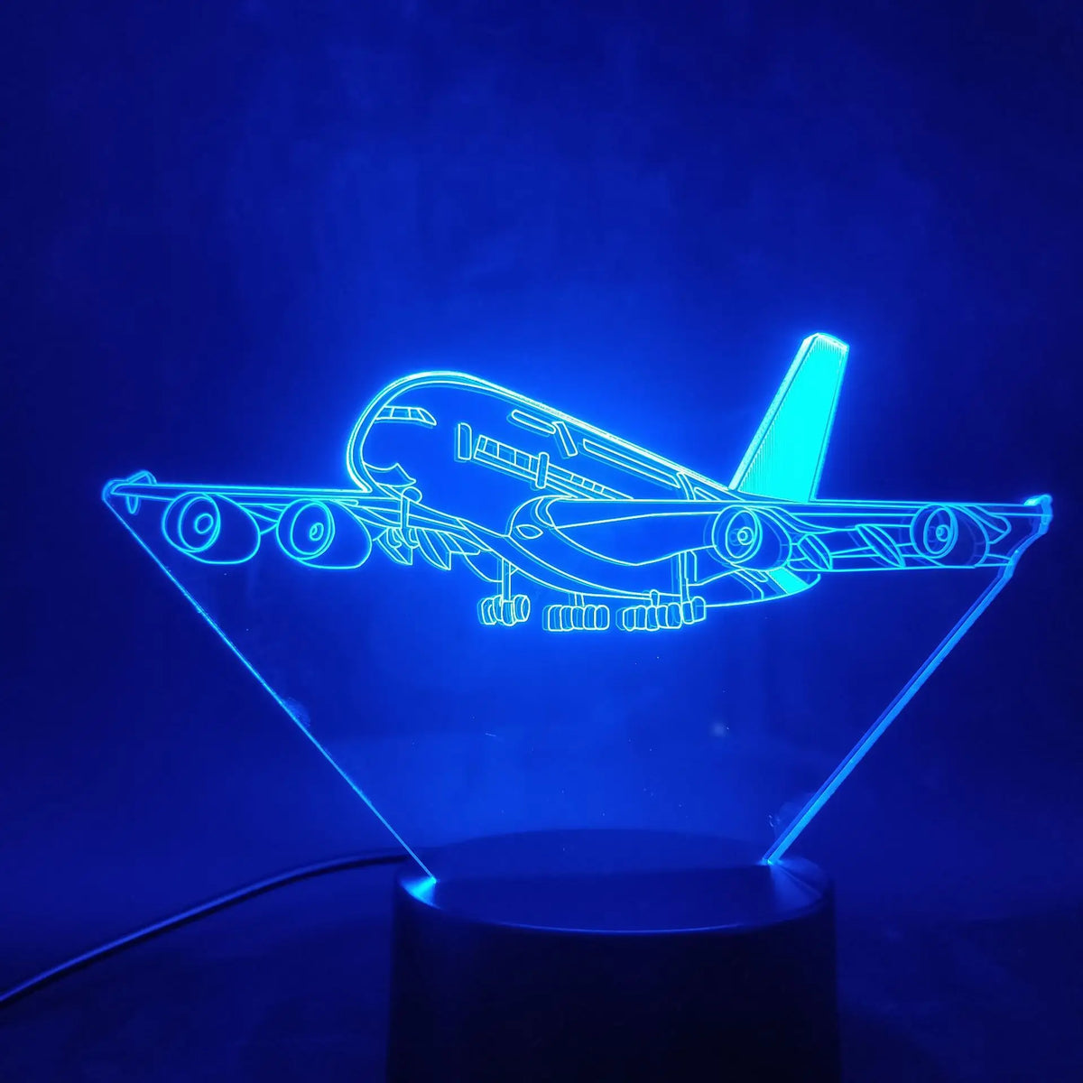 veilleuse led avion imprimé transparent moderne décoration chambre enfant nuit cadeau noël festive