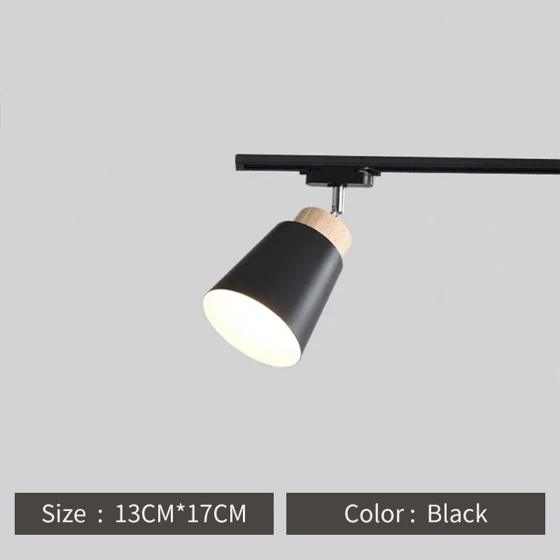 Spot lumineux conique moderne multi couleurs bleu gris jaune vert rose led éclairage rail