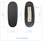 appuie bras chaise plastique noir moderne réglable pièces fixations