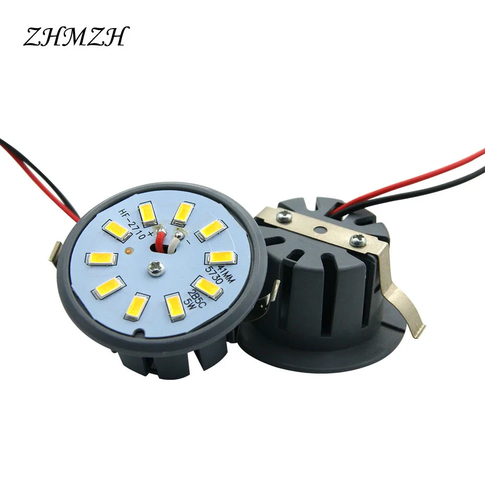 Spot LED encastrable 3W 5W 6W gris métallique noir moderne minimaliste clips câbles