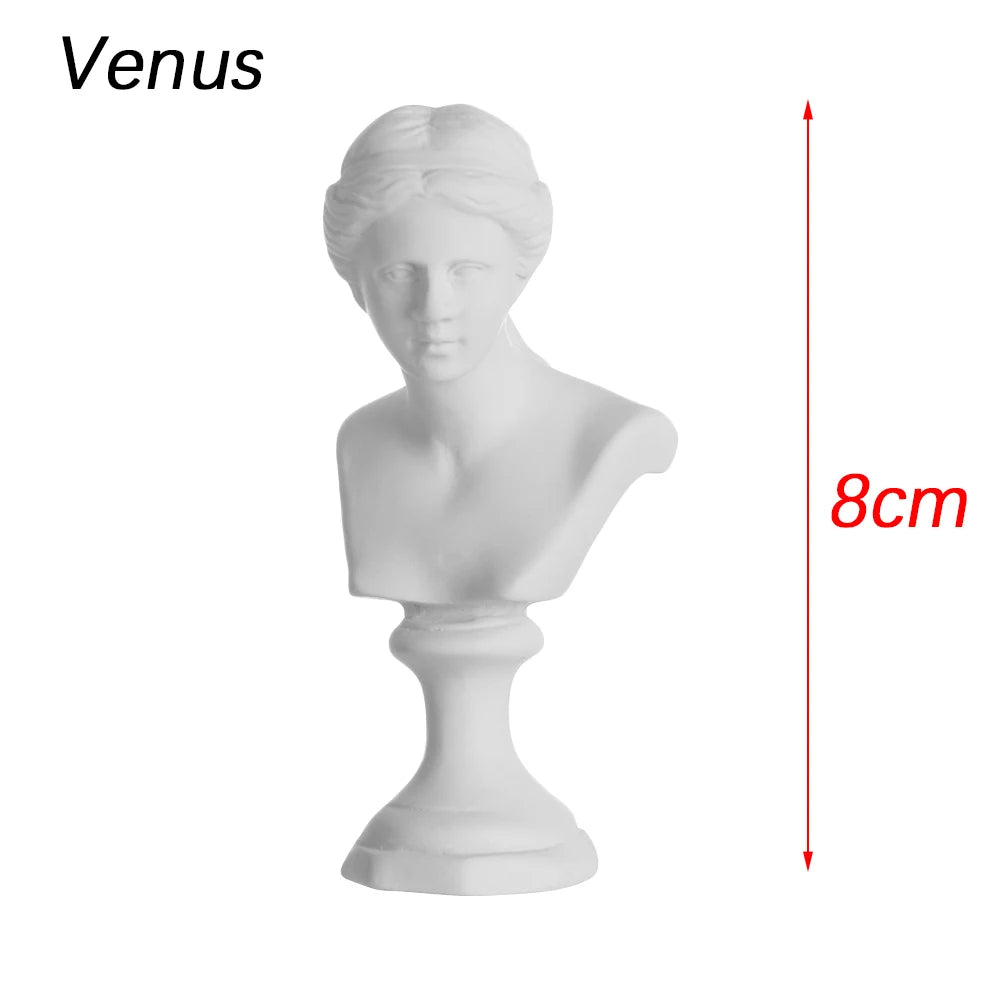 buste sculpté résine blanc détails granuleux classique réaliste décoration intérieureportrait miniature