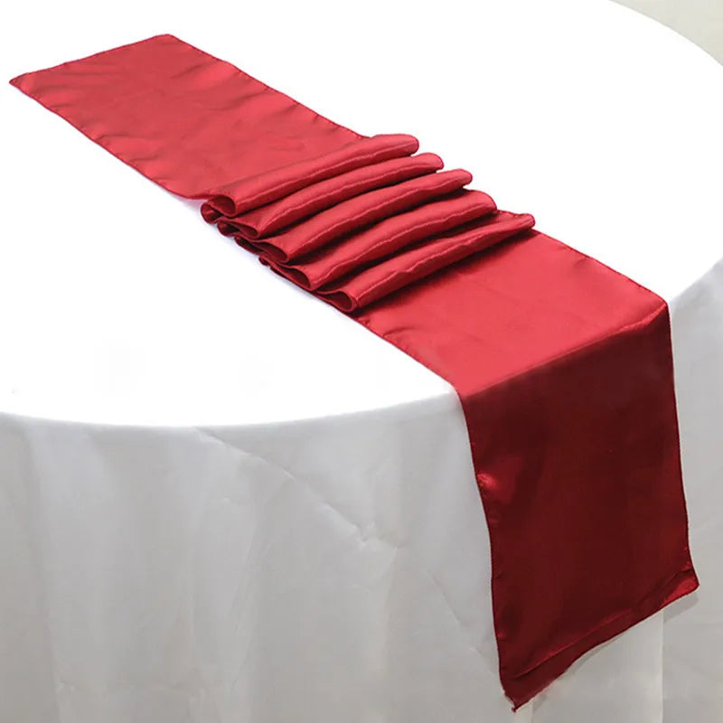 chemin table ruban satin uni décoration mariage banquet fête longue décoration table moderne