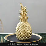 décoration moderne ananas résine noir blanc doré texture fruit chambre