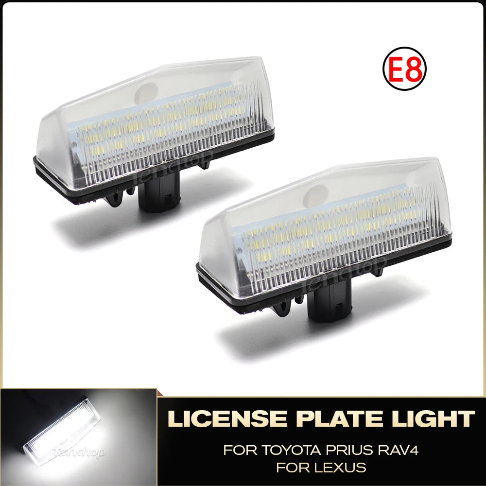 lampe plaque immatriculation blanc moderne clips connecteur électrique 12v 2400lumens prius rav4