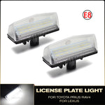 lampe plaque immatriculation blanc moderne clips connecteur électrique 12v 2400lumens prius rav4
