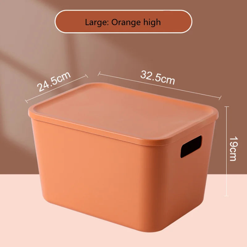 boîtes rangement modernes bleu orange jaune matériau plastique respectueux environnement treillis couvercle petite moyenne