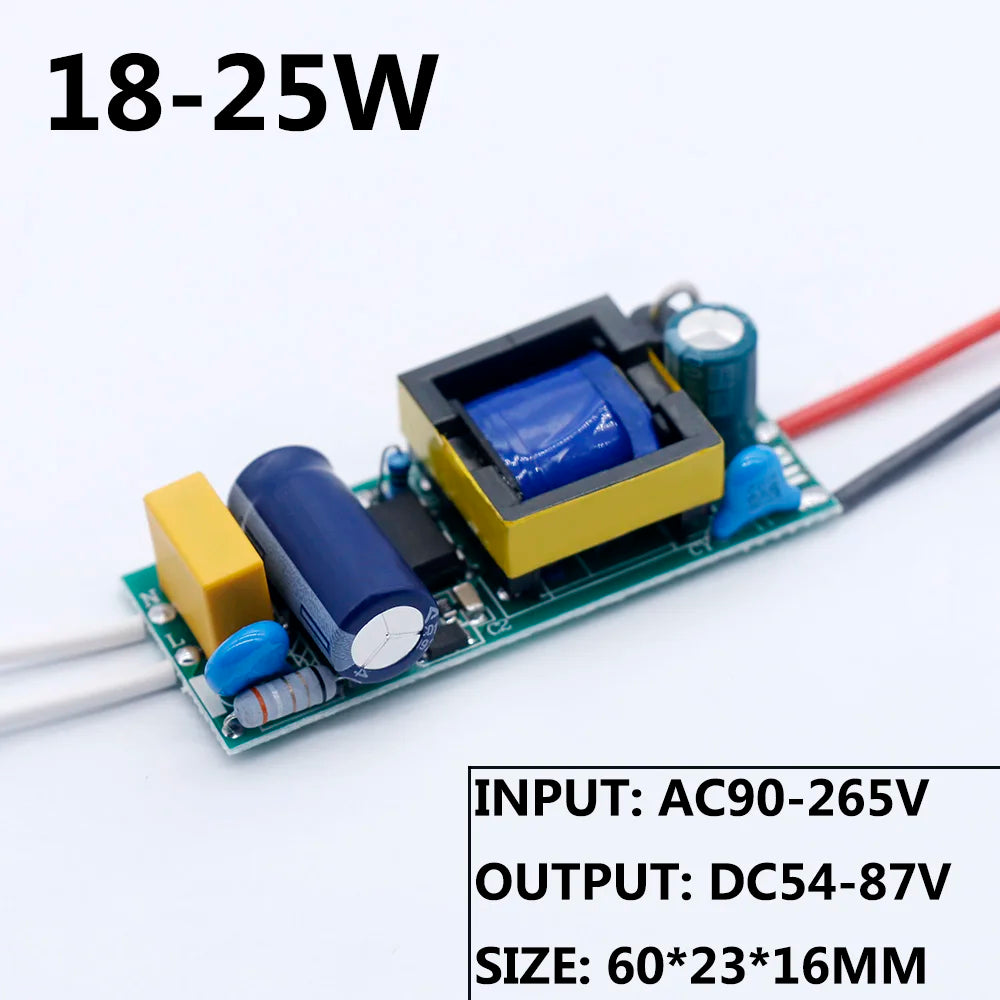 transformateurs led 12w 18w 25w 36w 90v 265v vert jaune bleu noir imprimés circuits