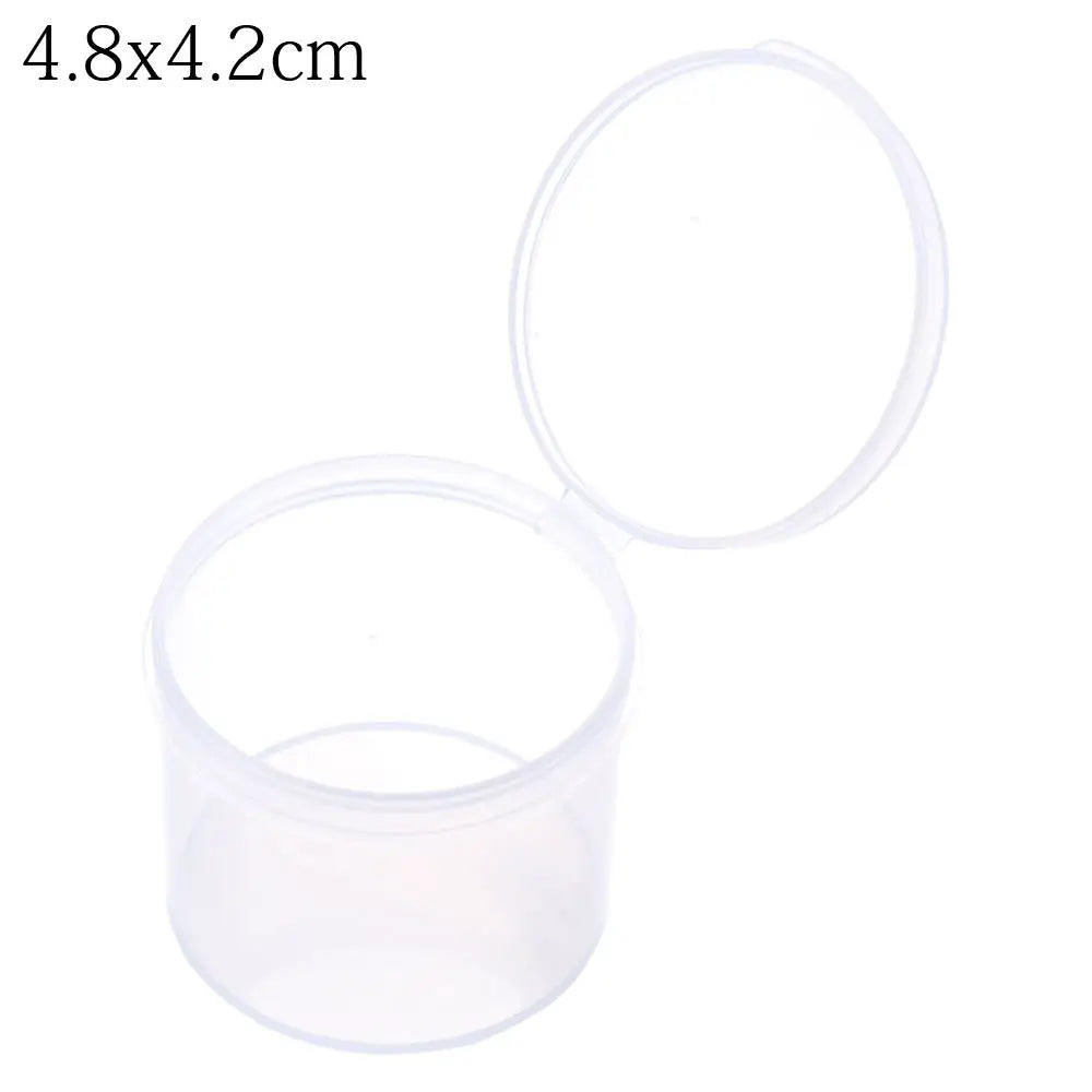 boîtes rangement transparentes plastique recyclable petites pièces bijoux organisation round pratique