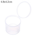 boîtes rangement transparentes plastique recyclable petites pièces bijoux organisation round pratique