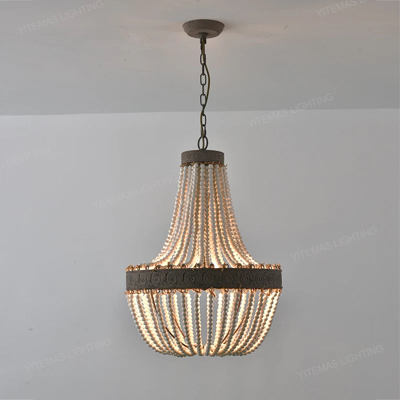 suspension lumineuse bois corde chanvre blanc gris rustique bohème 3luxe