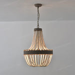 suspension lumineuse bois corde chanvre blanc gris rustique bohème 3luxe