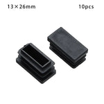 cache pieds noir adhésifs pratique rectangle haute qualité plastique 100x50mm 80x40mm 60x30mm 38x25mm 30x20mm