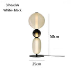 lampe sol moderne rouge blanc doré pied stable minimaliste vitrail led translucent