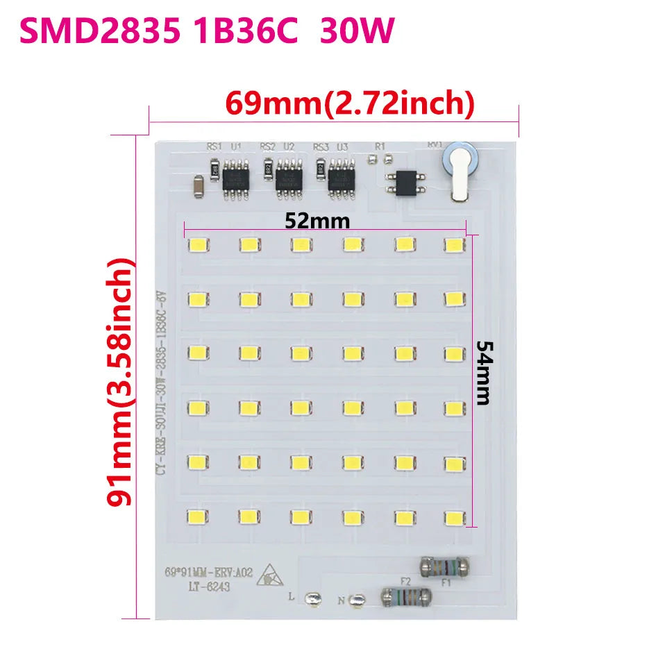 plaque led 100w 50w 30w 20w 10w ac220v blanc matrice diodes modernes