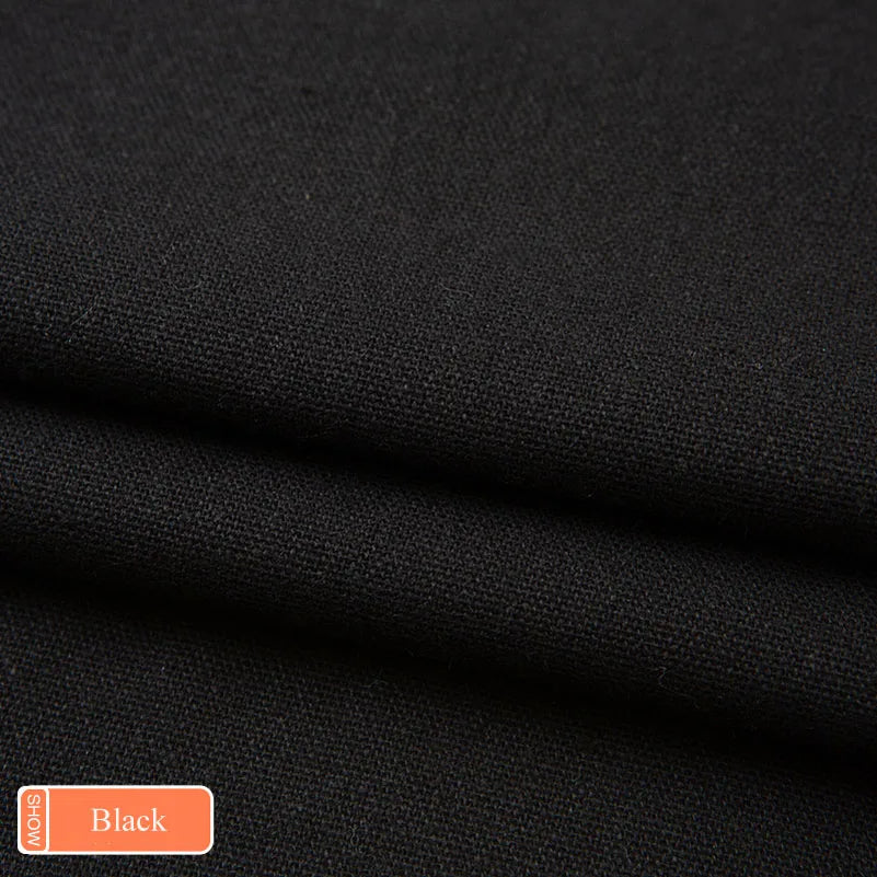 tissu toile coton résistant couture bricolage ameublement textile solide couleur unie 145cm